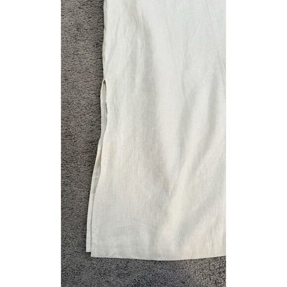 Linen Tie Sash Mango MNG Maxi Dress Size Medium NWT Beach Wedding Party Vacation - Picture 8 of 12